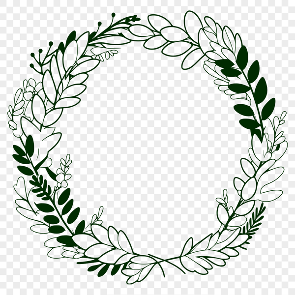 A floral wreath design created as a vector image in SVG format.