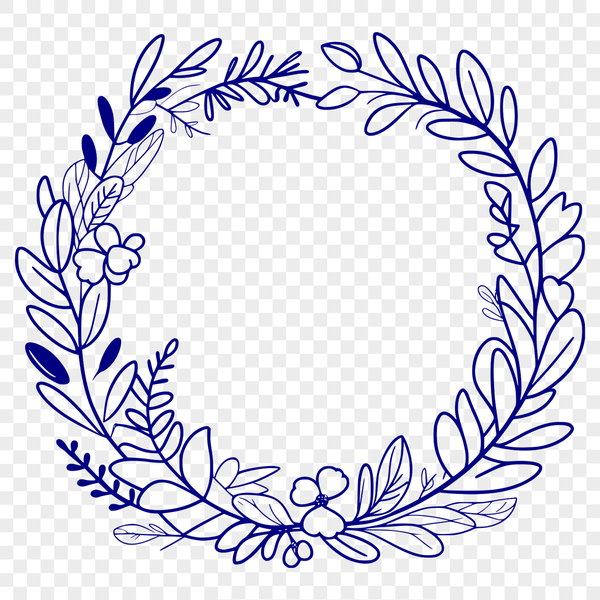 Beautiful Digital Wreath Clip Art SVG A high-quality digital floral wreath design in vector format.