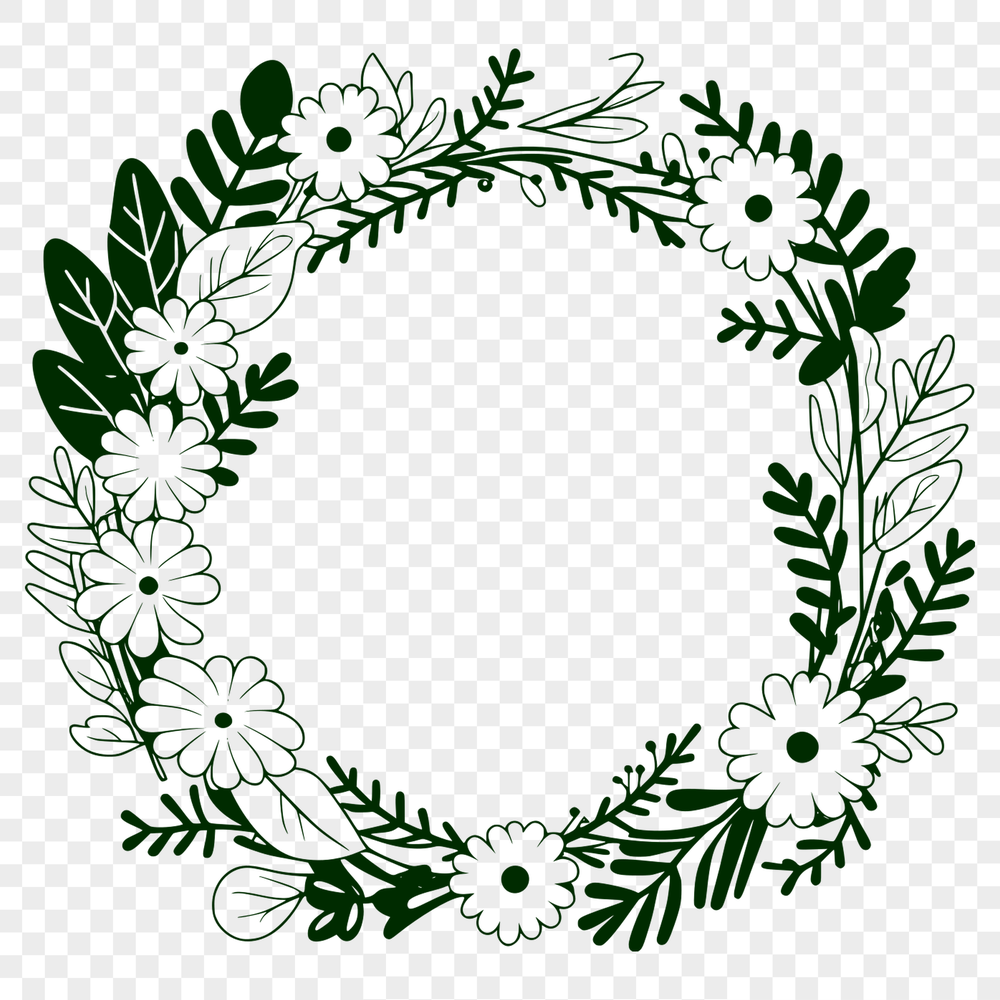 Floral SVG Template A floral design in vector format used as a template for cutting machines or laser cutters.