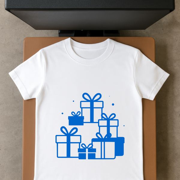 A digital illustration of a gift box with a festive touch, suitable for various personal and commercial uses.
