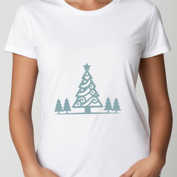 A simple SVG illustration of a Christmas tree, ideal for commercial or personal use in graphic designs.