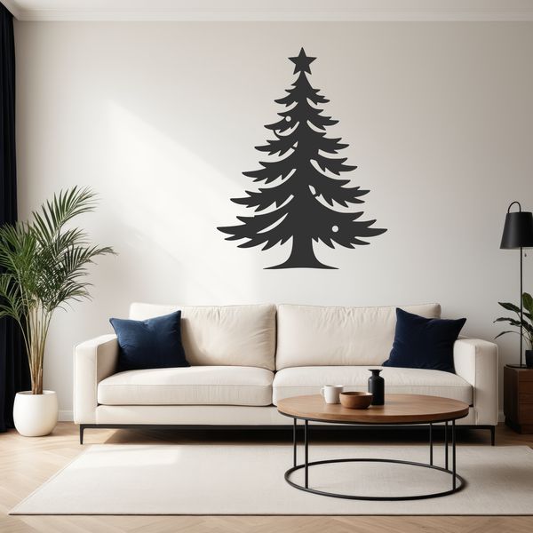 An SVG graphic representation of a festive holiday Christmas tree, perfect for digital use.