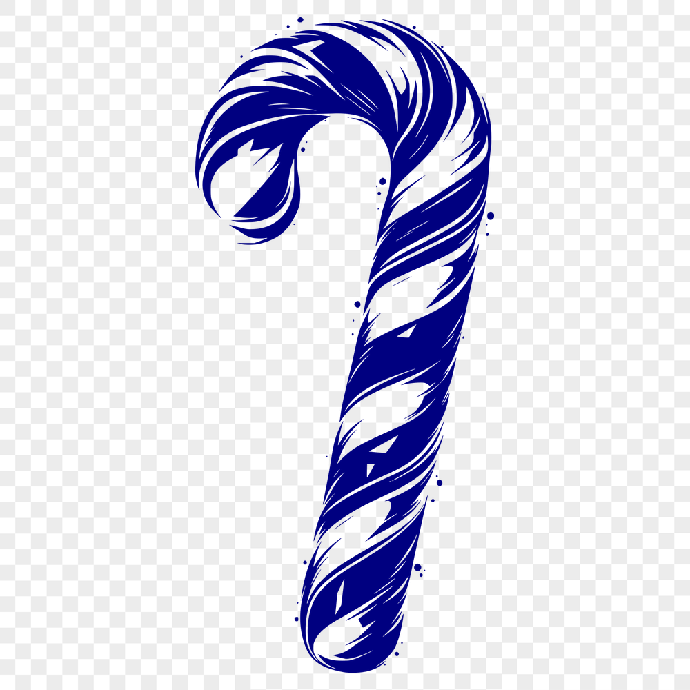 Artistic Candy Cane In SVG, PNG, PDF And DXF File Formats - Free