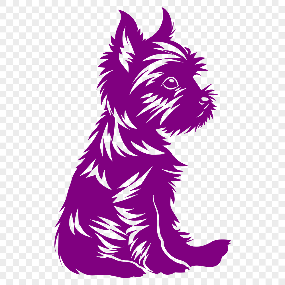 Stunning Sitting Yorkshire Terrier Artwork