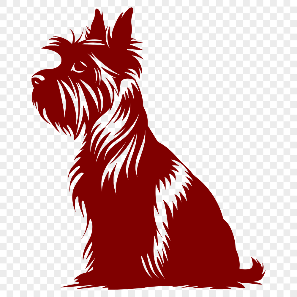 Sitting Yorkshire Terrier Vector Craft File