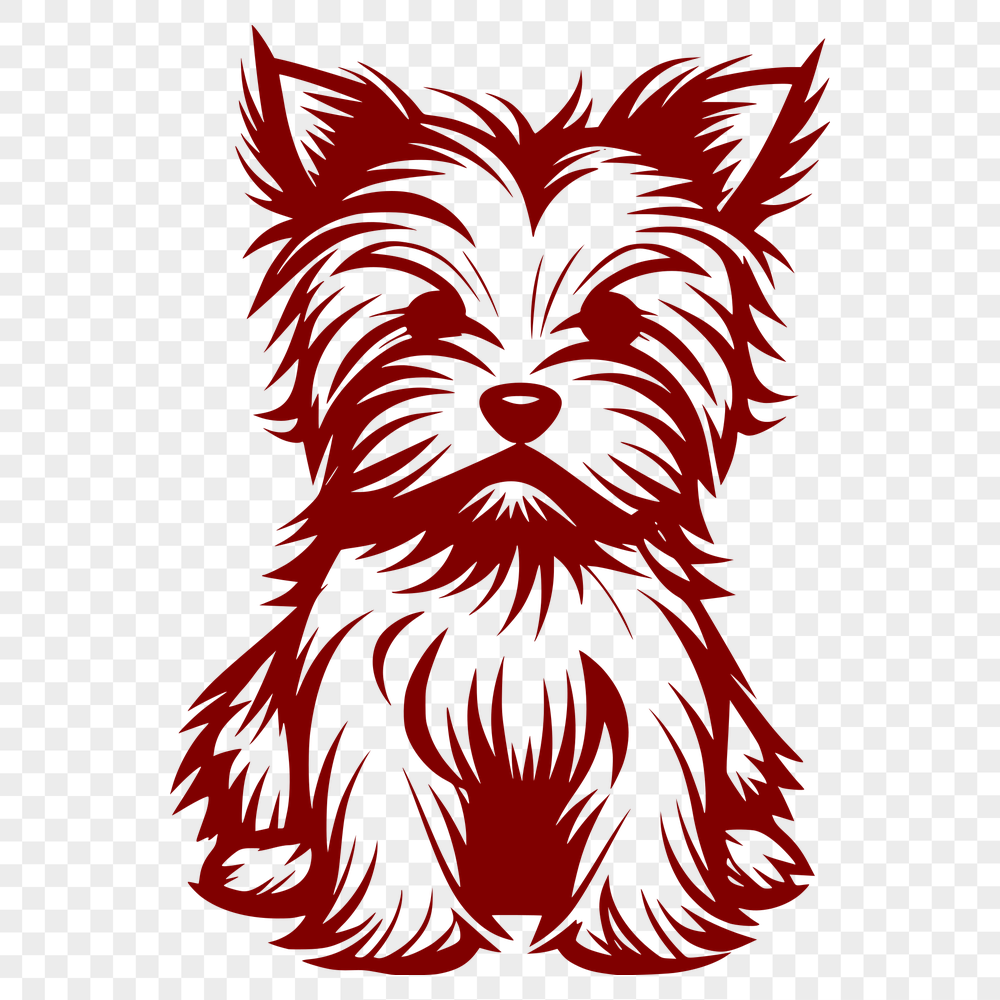 Sitting Yorkshire Terrier Decal