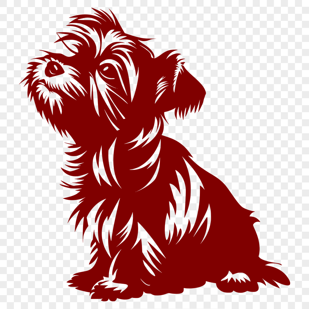 Unique Sitting Yorkshire Terrier Digital Artwork