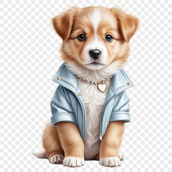 A high-resolution digital image of a cute puppy with a clear background, suitable for commercial and personal use.
