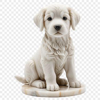 A clear and detailed illustration of a young dog in a simple composition.