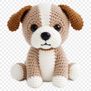 A small white puppy with a clear background, suitable for sublimation printing.