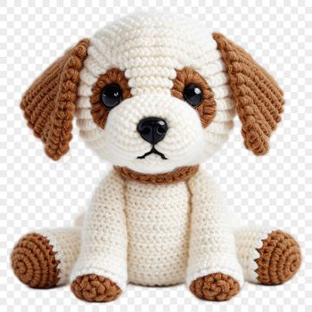 Cute puppy with transparent background, suitable for digital use in web design, clipart, or DIY projects.