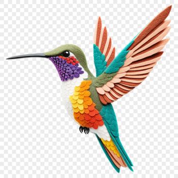 A high-resolution image of a hummingbird with a clear transparent background.