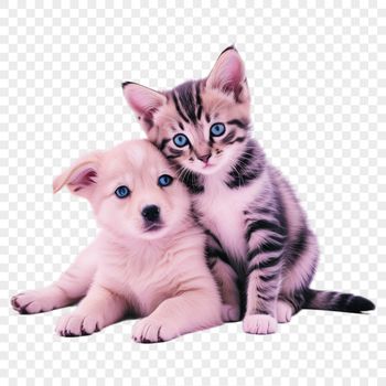 An adorable dog and cat hybrid in high-resolution PNG format.