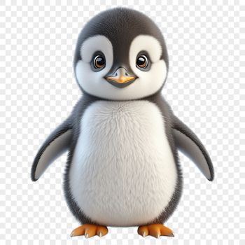 A juvenile penguin perched on a rock in a natural setting.