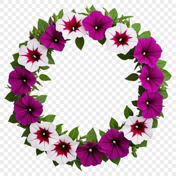 A high-resolution floral wreath with clear background, suitable for print quality and commercial use.