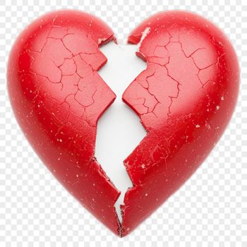 A single love heart icon with a transparent background, ideal for commercial or personal use.