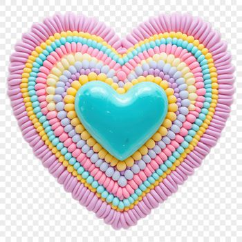 A transparent PNG icon of a stylized love heart with a clear background.