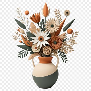 A bouquet of flowers arranged in a decorative pattern.