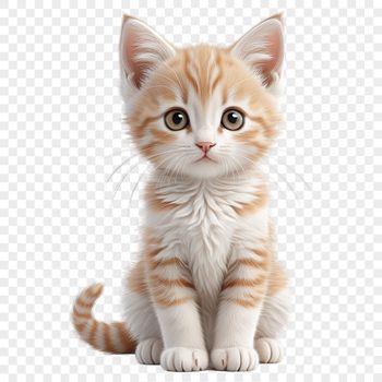 A high-resolution PNG image of a cute grey kitten with a clear background.