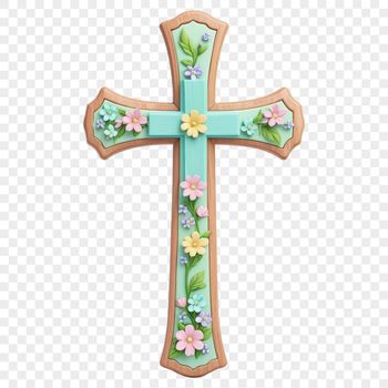 A detailed illustration of a religious cross in a simple, unadorned style, suitable for print or digital use.
