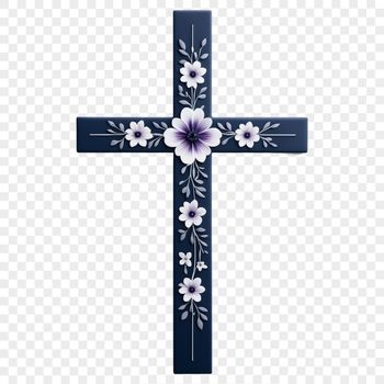 A high-resolution transparent cross with a clear background, suitable for various digital designs.