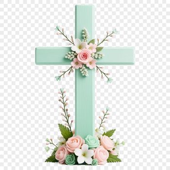 A simple, high-resolution PNG image of a white crucifix on a transparent background.