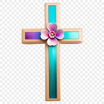 A simple, high-resolution illustration of a crucifix with a transparent background, suitable for commercial or personal use.