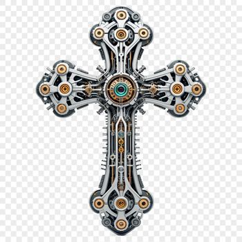 A transparent PNG icon featuring a traditional Christian cross with a clear background.