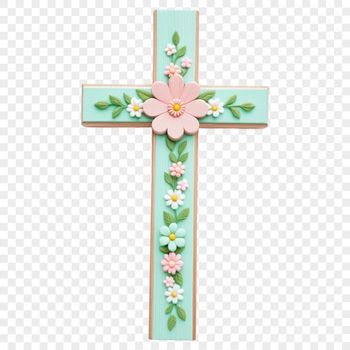 Transparent PNG image of a crucifix on a clear background for commercial and personal use.