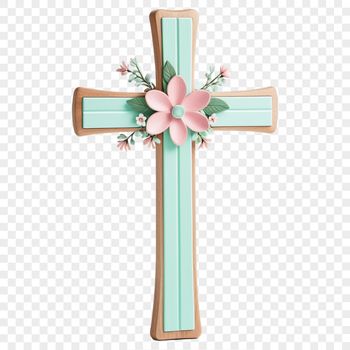 A simple crucifix icon with a clear background.