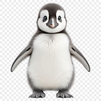 A small penguin perched on a rock, waddling along in its natural habitat.