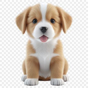 A small dog with a cute face and fluffy fur.