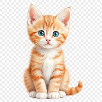 A small domestic cat in a playful pose, suitable for personal and commercial use.
