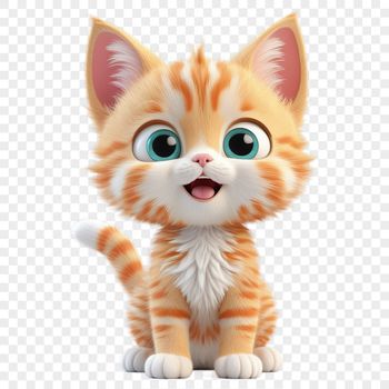 A high-resolution image of a small domestic cat with a clear background, suitable for commercial use.