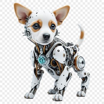 A high-resolution transparent PNG image of a playful puppy with a clear background.
