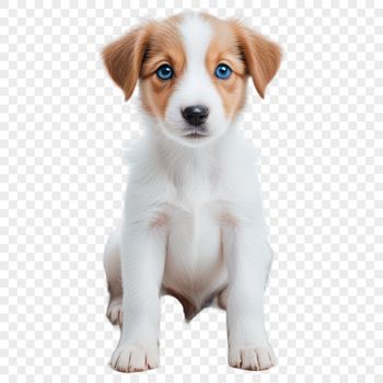 A small adorable puppy with a clear transparent background, suitable for commercial or personal use.