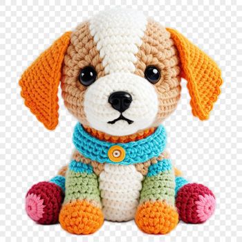 A small adorable puppy with a clear background.