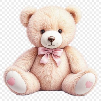 A large, high-resolution image of a transparent teddy bear with a clear background.