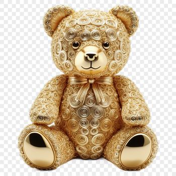 A high-resolution transparent PNG image of a cute teddy bear, suitable for commercial or personal use in various designs.