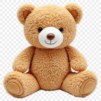 A large, high-resolution PNG image of a cute teddy bear with a transparent background.