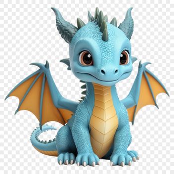 A high resolution mythical creature dragon with transparent background, suitable for commercial or personal use.