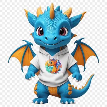 A mythical dragon with a clear background, suitable for commercial and personal use.