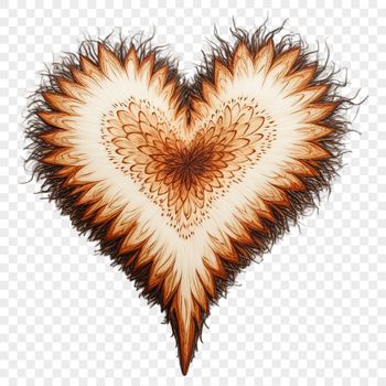 A high-resolution PNG image of a transparent love heart with a clear background.