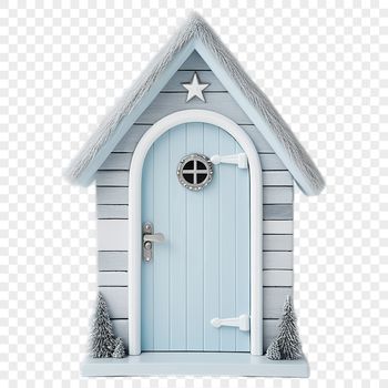 A whimsical fairy door with a clear background, ideal for high-resolution printing and commercial use.