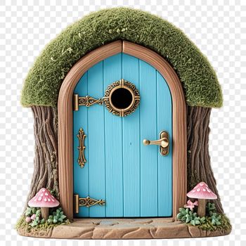 A fairy door with a clear background in high resolution PNG format.