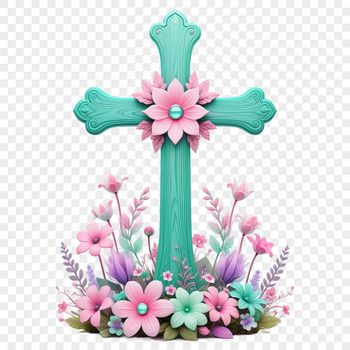 A high-resolution image of a traditional Christian symbol featuring a cross with intricate details.