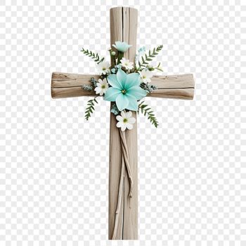 A high-resolution transparent PNG image of a simple white crucifix on a clear background.