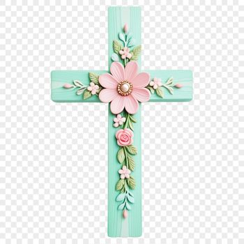 Transparent PNG image of a simple crucifix with a clear background, suitable for various commercial uses.