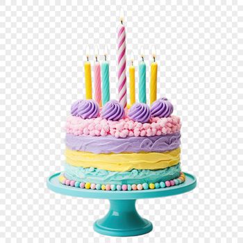 A high-resolution transparent cake design suitable for commercial or personal use.