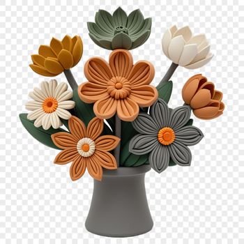 A bouquet of flowers arranged in a decorative way, suitable for various applications including print and digital use.